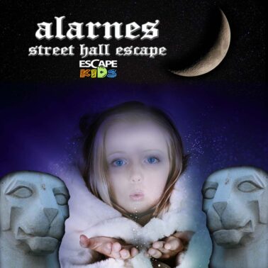 cartel Alarnes escape room adultos o niños